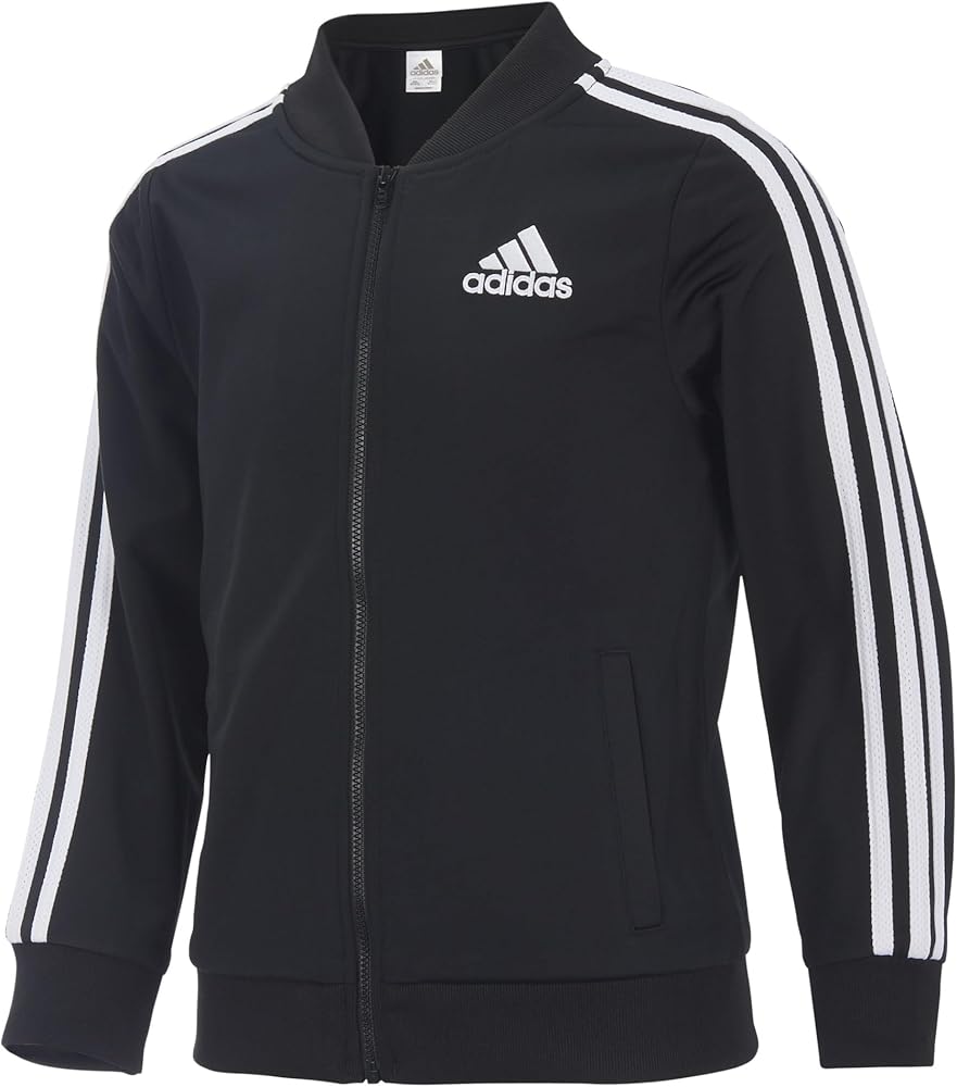 adidas Girls' Zip-up Tricot Track Jacket Warm-up Bomber