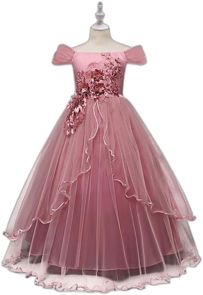 Kids Little Girls' Dress Floral Flower Tulle Dress Formal Wedding Party Birthday