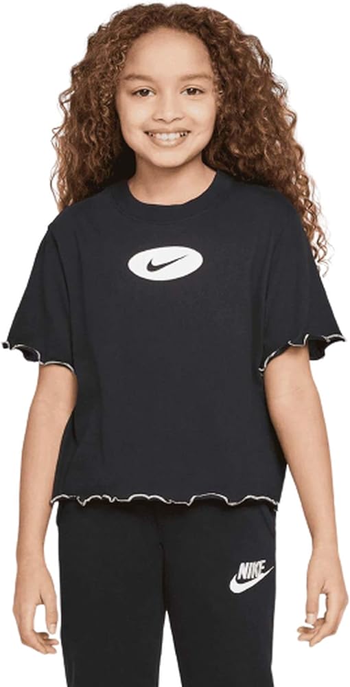 Nike Girls' Dri-FIT Icon Clash T-Shirt (as1, Alpha, l, Regular, Black)