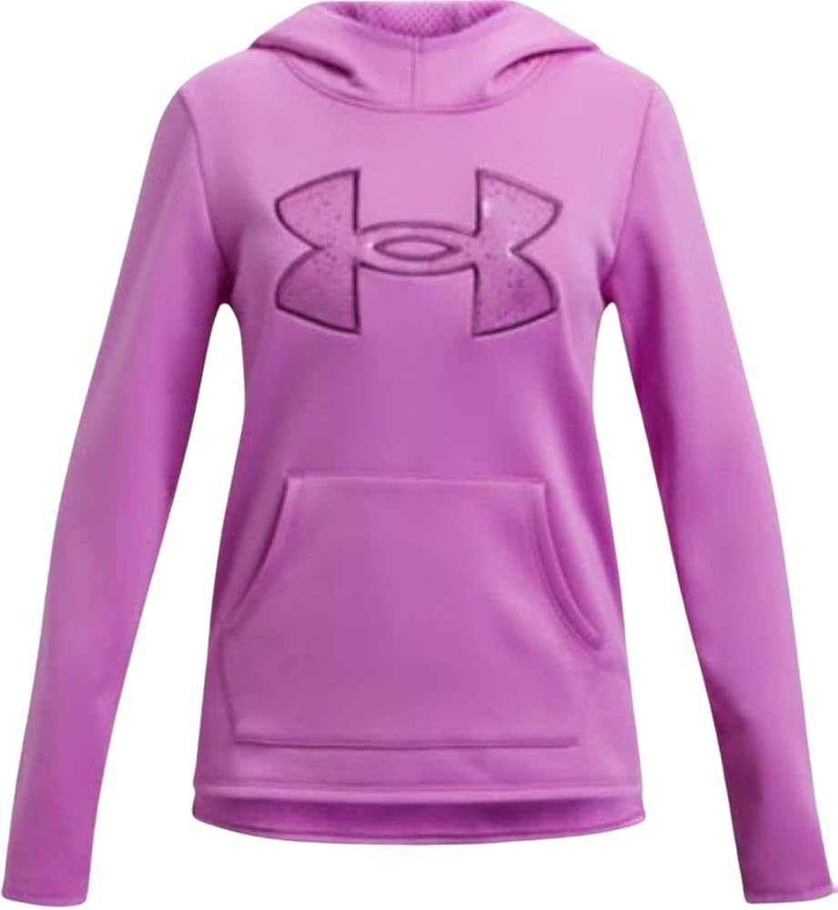 Girl's Armour Fleece Iridescent Big Logo Hoodie (as1, alpha, x_l, regular, Purple(568)/Iredescent)