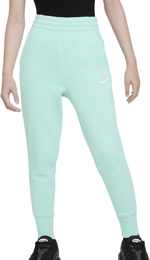 Nike Sportswear Club Fleece (Girls') High-Waisted Fitted Trousers Big Kids Size- S