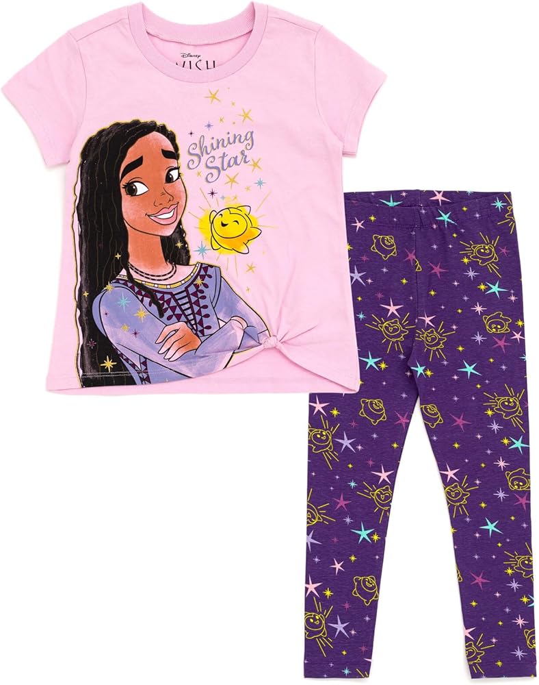 Disney Wish Asha Star Girls T-Shirt and Leggings Outfit Set Toddler to Little Kid