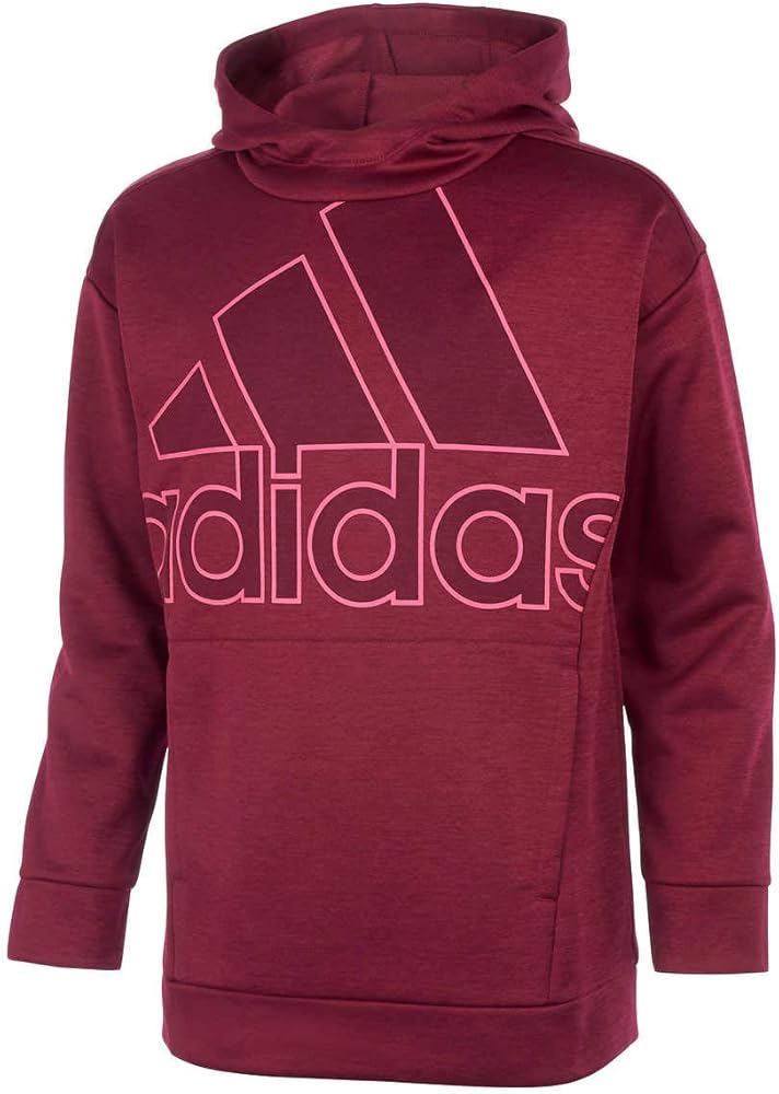 adidas Girls' Hooded Fleece Tunic Pullover Sweatshirt