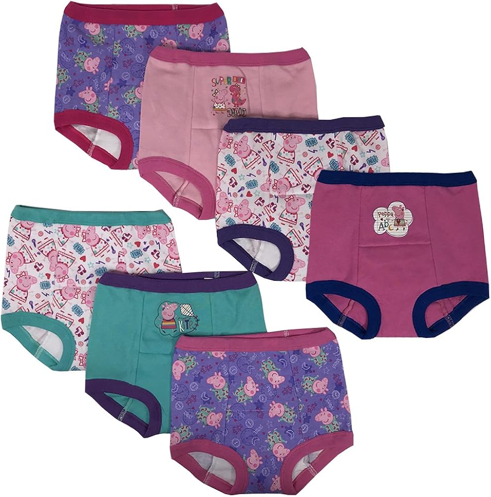 Peppa Pig Girls Potty Training Pants Panties Underwear Toddler 7-Pack Size 2T 3T 4T