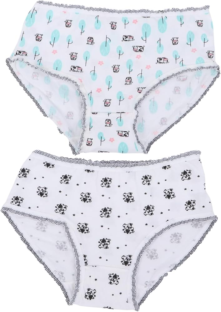 LIFKOME 2pcs Cow Panties Little Girl Cotton Brief Plus Size Panties Cloth Accessory Teen Girl Shorts Underwear Women Toddler Girls Shorts Toddler Panties Cartoon Briefs Woman Combed Cotton