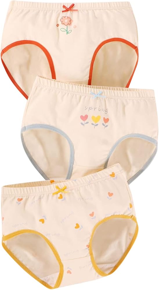 Infant Baby Girls Underwear Cute Print Shorts Pants Cotton Briefs Trunks Underwear Set 3PCS Girls Undies