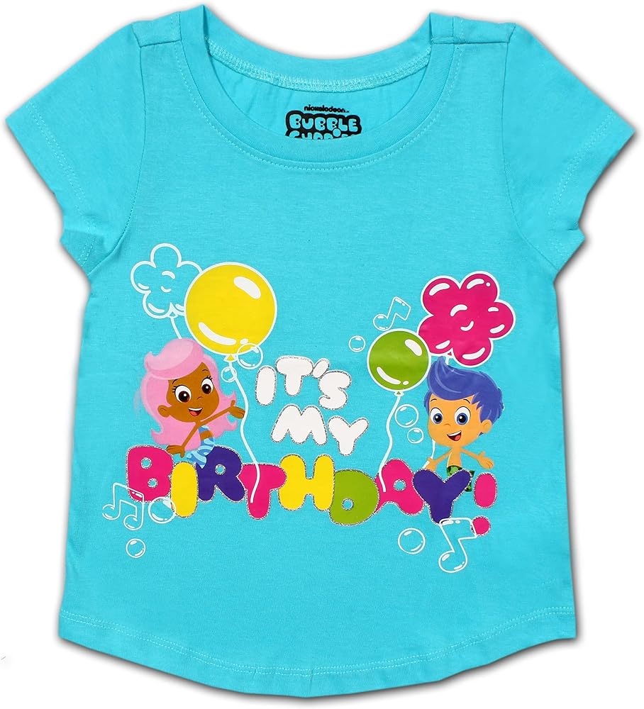 Nickelodeon Bubble Guppies Girl's It's My Birthday Blouse Tee Shirt