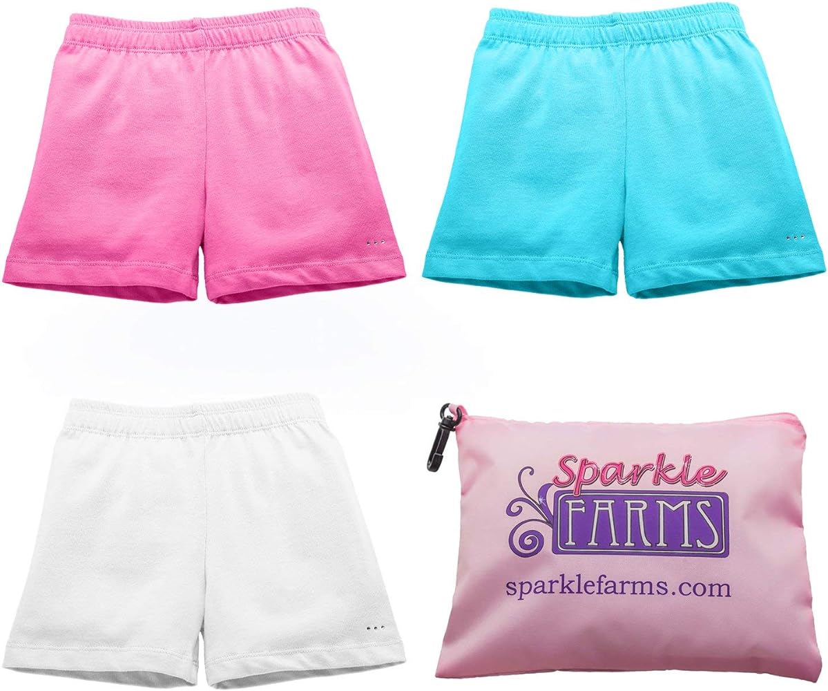 Little Girls Under Skirt and Dress Modesty Shorts for Dance, Bikes, Playground Cartwheels, 3-pack