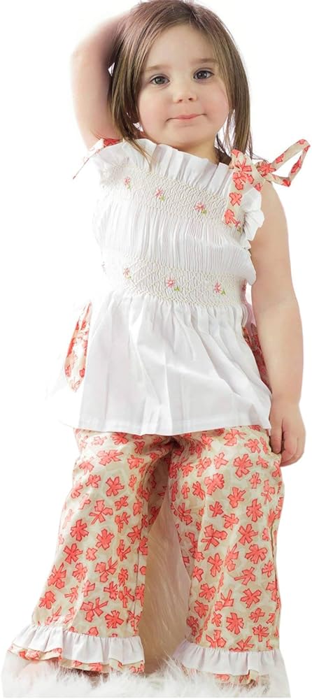 Boutique Girls 2 Piece Capri Pant Summer Set Sleeveless Outfit