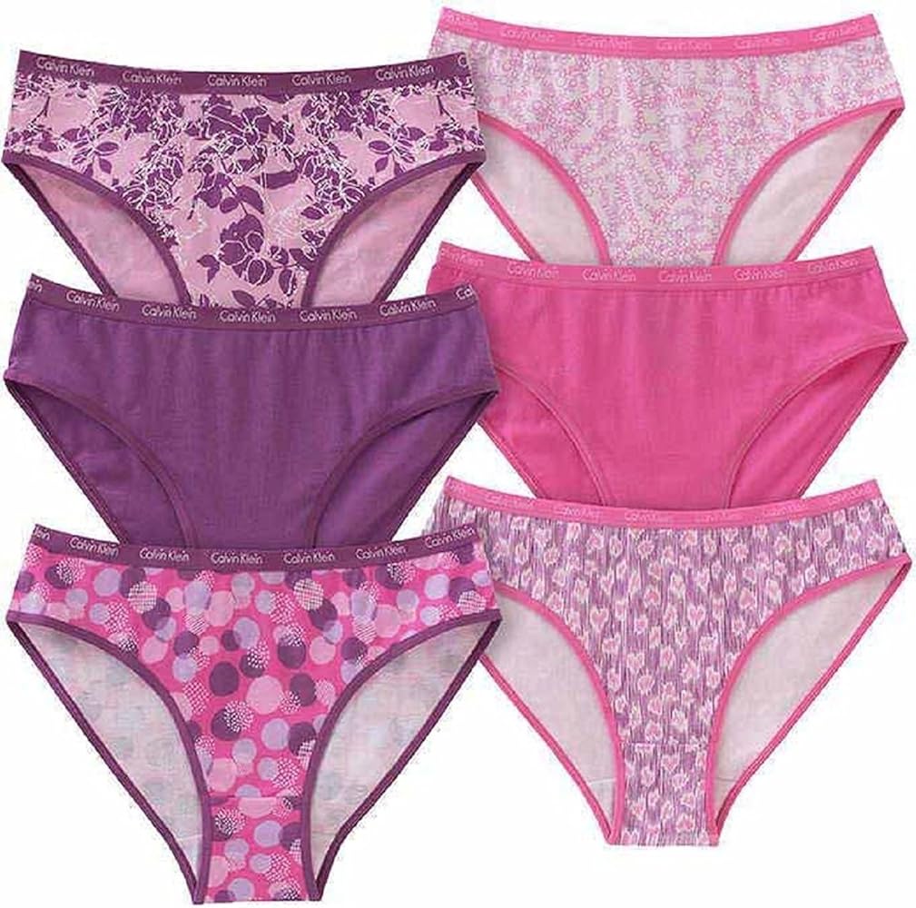 Calvin Klein Girls Graphic 6PK Bikini Panty