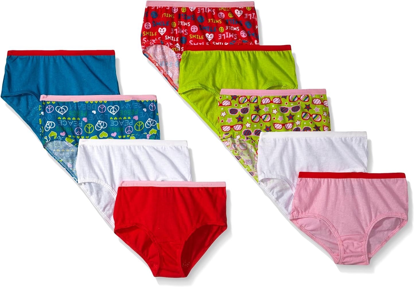 Fruit of the Loom Girls' Assorted Brief (Pack of 9)