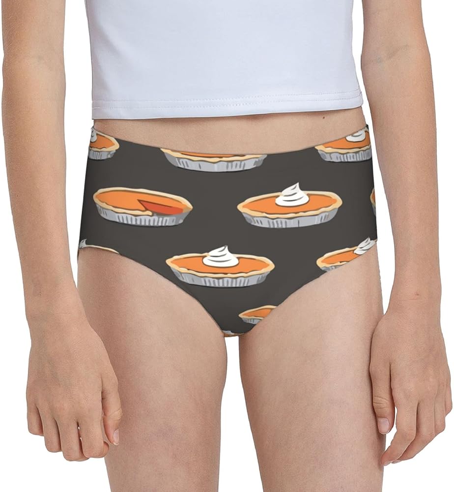 Augenstern Cotton Underwear Pumpkin Pies Thanksgiving Girls'Briefs Soft Underpants