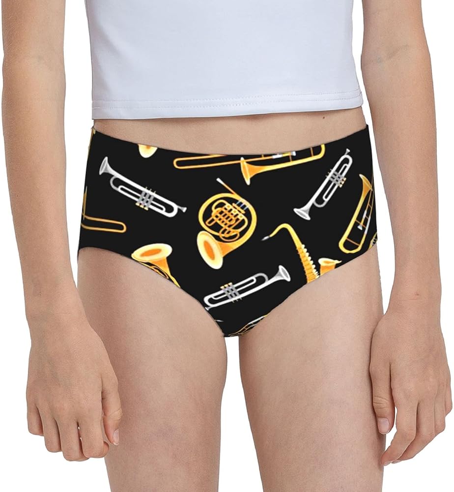 Augenstern Cotton Underwear Saxophone Trombone Lover Music Girls'Briefs Soft Underpants