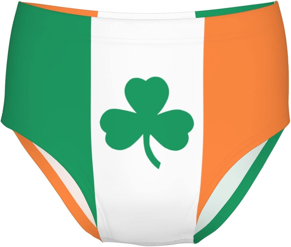 Irish Flag Shamrock Girls Underwear Girl'S Briefs Cotton Toddler Triangle Underpants Soft Cute