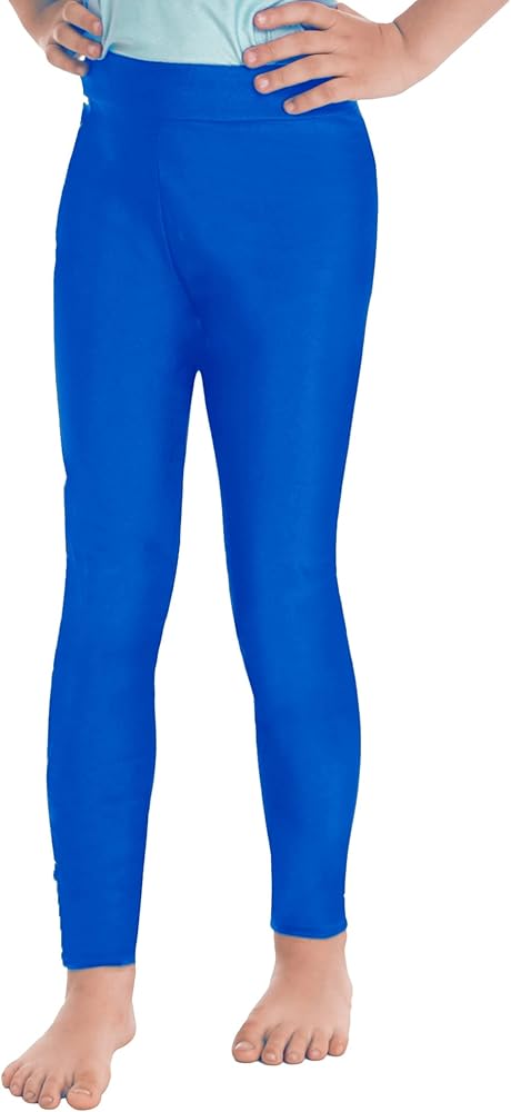 JEATHA Youth Girls' Athletic Dance Leggings Kids Solid Compression Pants Running Active Yoga Tights