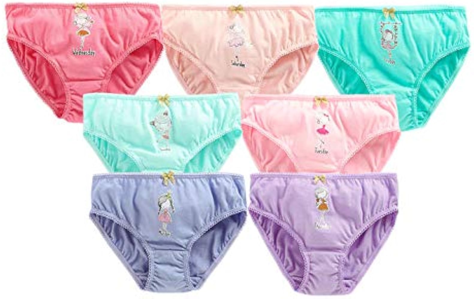 Girls's Cotton Panties (Pack of 7)