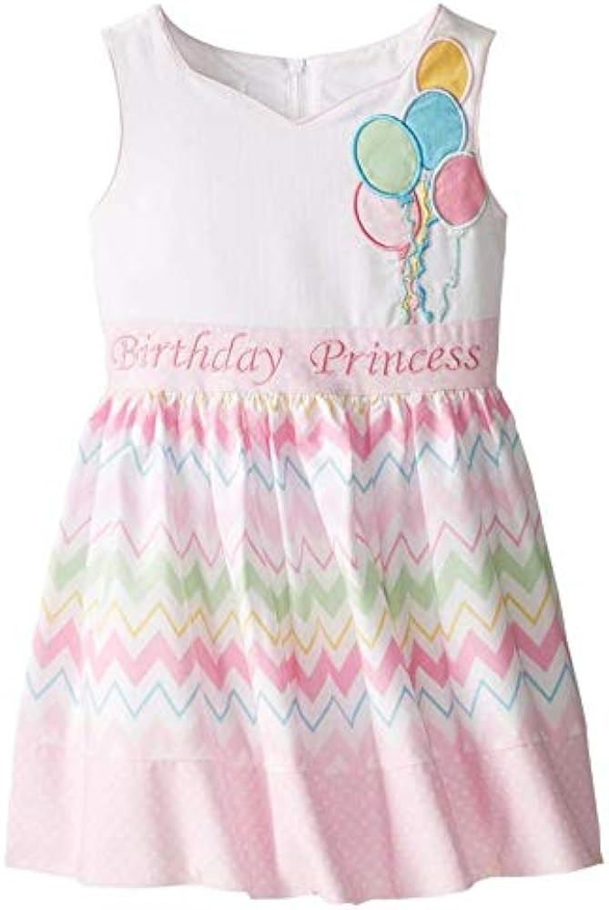 Bonnie Jean Baby Girls Princess Chevron Balloons Birthday Dress