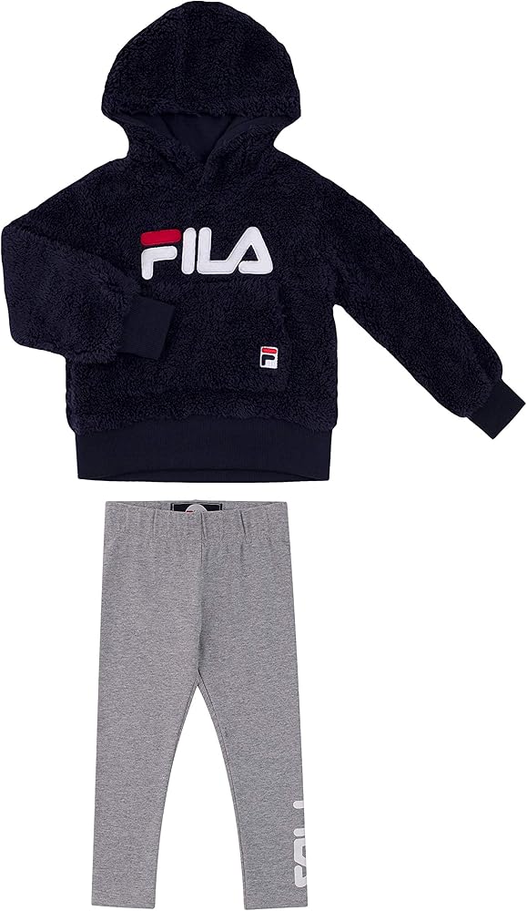 Fila Toddler Girls 2 Piece Hoodie Sweater and Jogger Sweatpant Set Baby Clothing