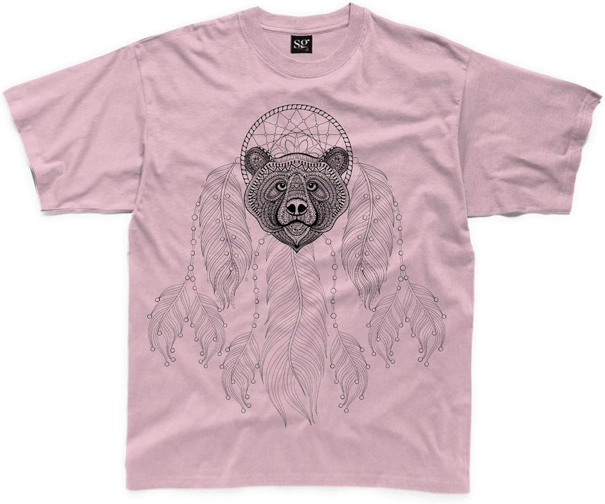 Bears Head Dream Catcher Native American Tattoo Hipster Large Print Kids Children's T-Shirt