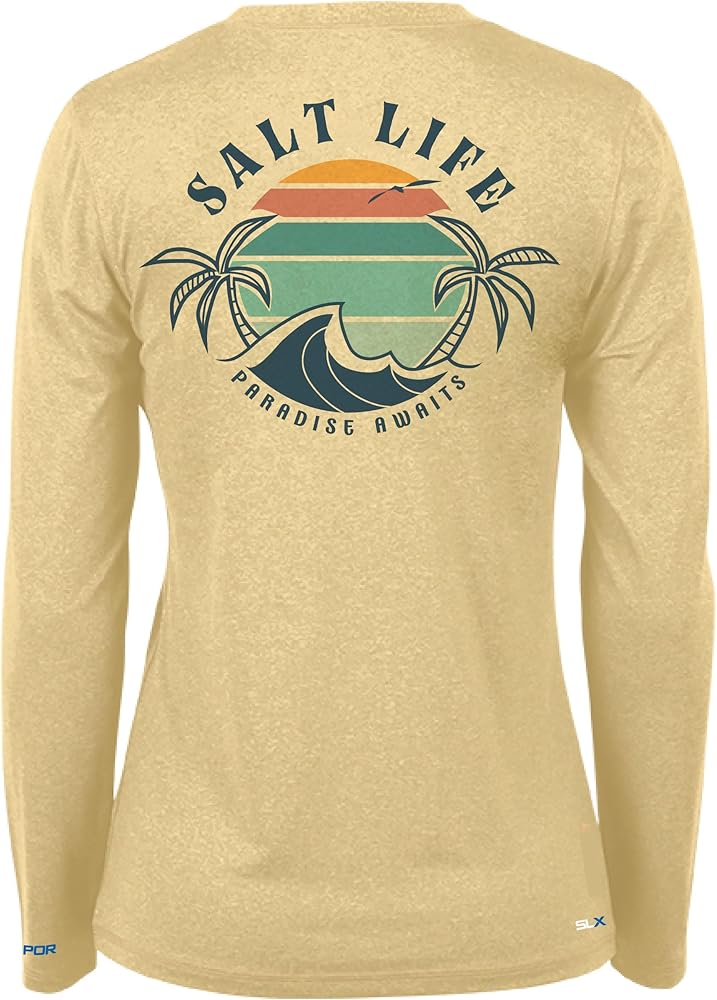 Salt Life Girls' Paradise Bound Youth Long Sleeve Performance Fit Shirt