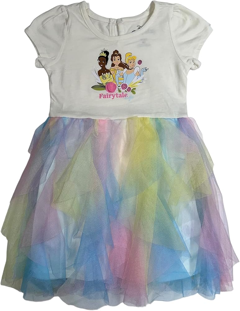 Disney Toddler/Little Girls' Princess Tutu Dress Casual Tulle Skirt Dresses