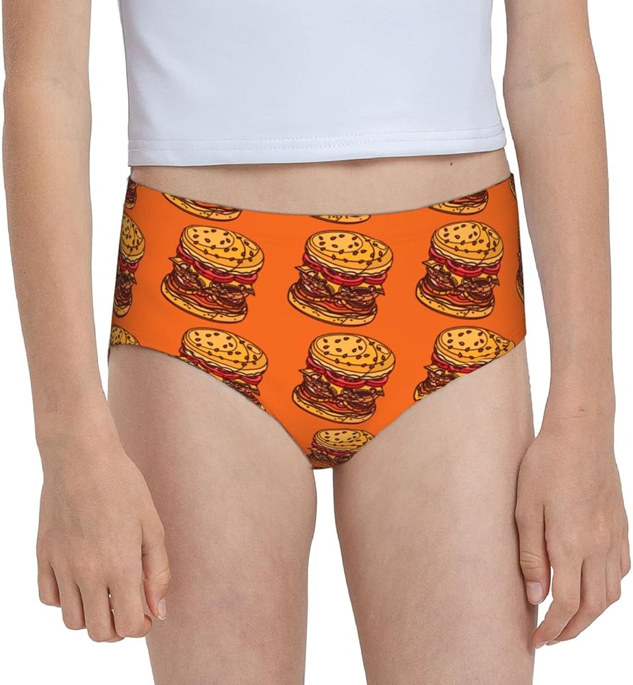 Augenstern Cotton Underwear Fast-Food-Hamburger Girls'Briefs Soft Underpants