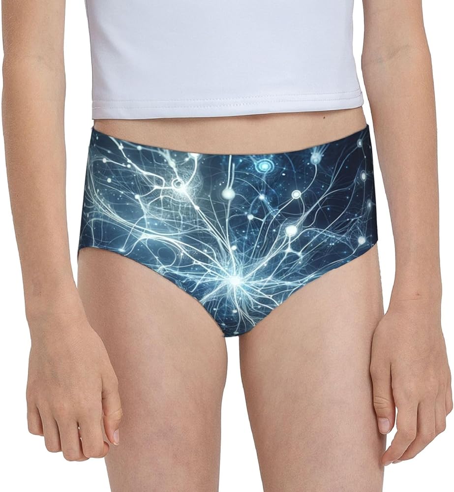 Augenstern Cotton Underwear Abstract-Neurons Girls'Briefs Soft Underpants