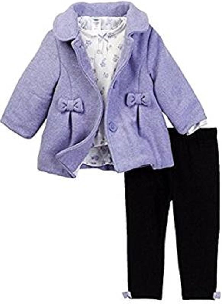 Little Me baby-girls 3 Piece Fashion Jacket and Legging Set