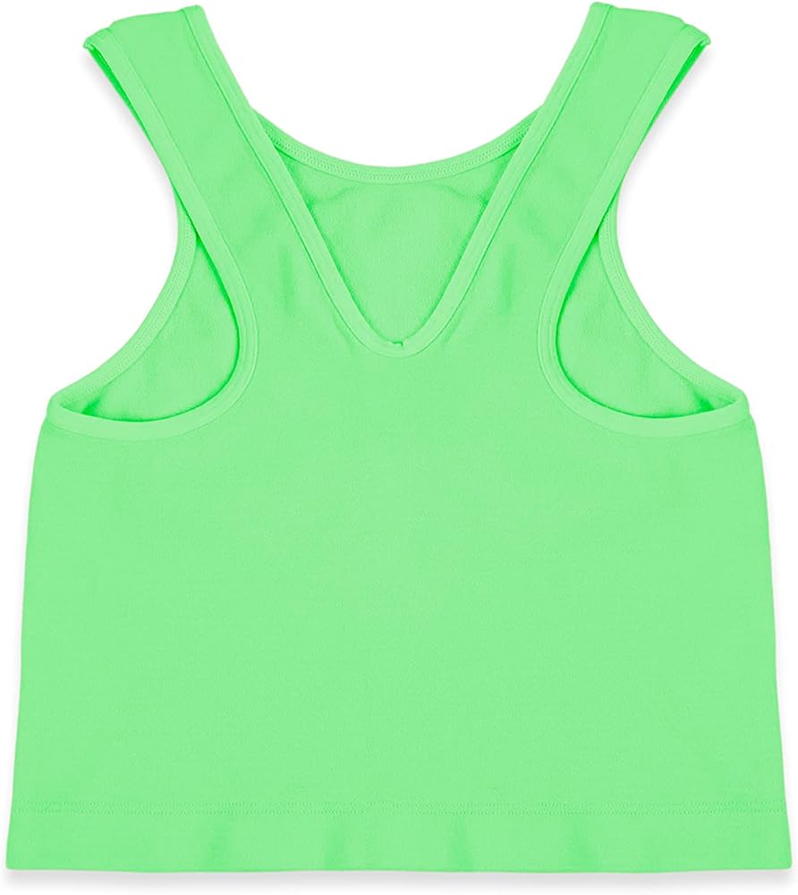 Kurve Premium Girls Seamless Supersoft Sleeveless Crop Tank Top - Stretchy Bra, UV UPF 50+ (Made in USA)