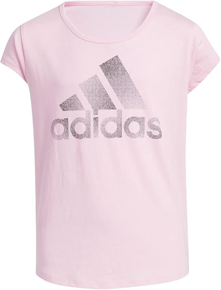 adidas Girls' Short Sleeve Scoop Neck Tee