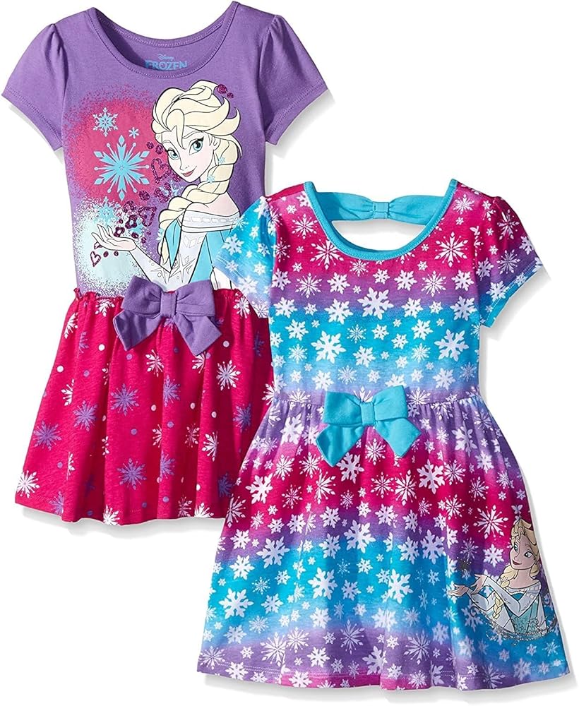 Disney Little Girls' 2 Pack Elsa Frozen Dresses