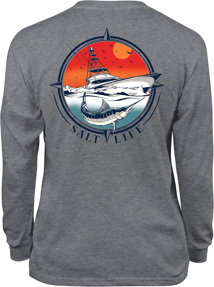 Salt Life Girls' Youth Maritime Marlin Long Sleeve Tee