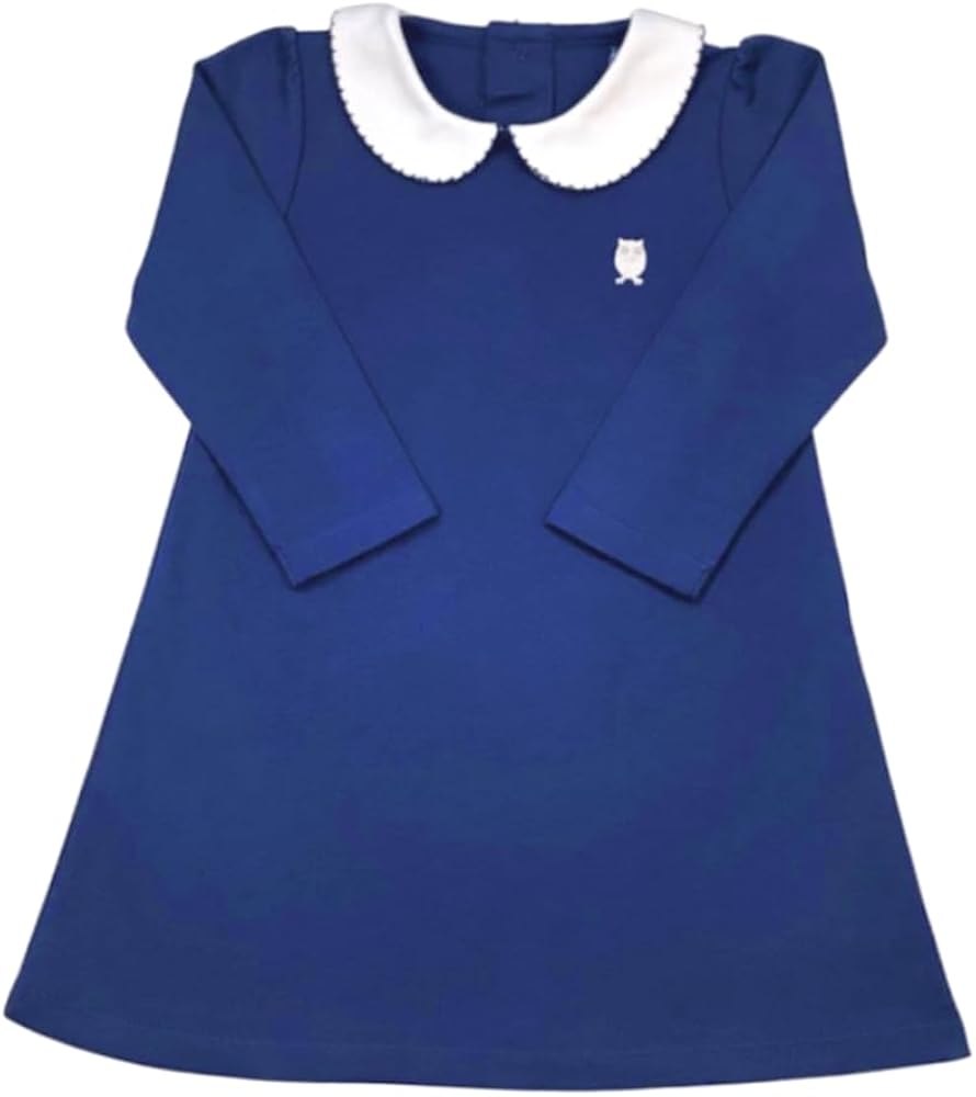 Pima Cotton Navy Girl's Dress