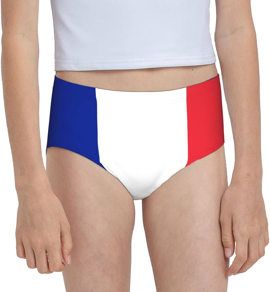 Augenstern Cotton Underwear France-Flag-Blue-White-Red Girls'Briefs Soft Underpants