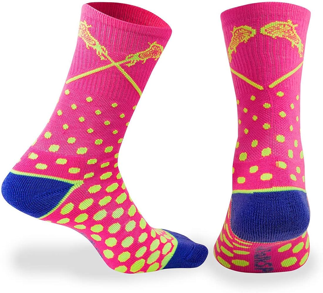 ChalkTalkSPORTS Girls Lacrosse Athletic Mid-Calf Woven Socks | Multicolored