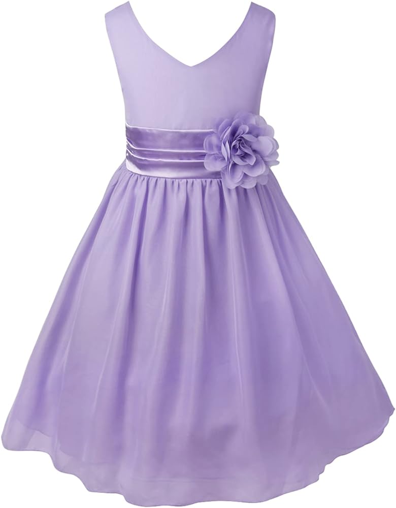 Kids Girls Sleeveless A-Line Wedding Bridesmaid Dress Pageant Formal Party Ball Gown Flower Girl Dresses