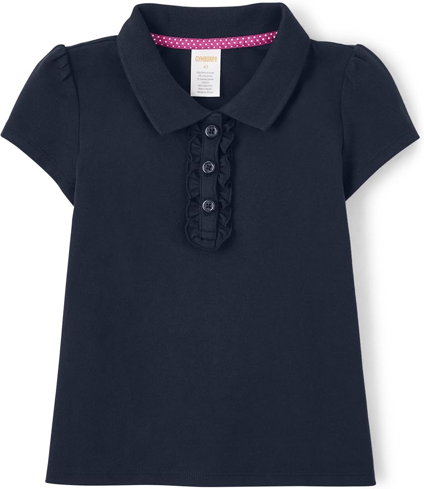 Gymboree Girls and Toddler Short Sleeve Ruffle Polo Shirt