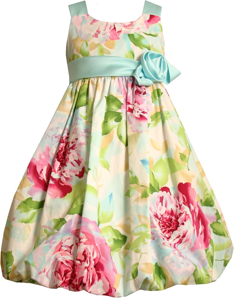 Bonnie Jean Little Girls' Floral Print Bubble Dress