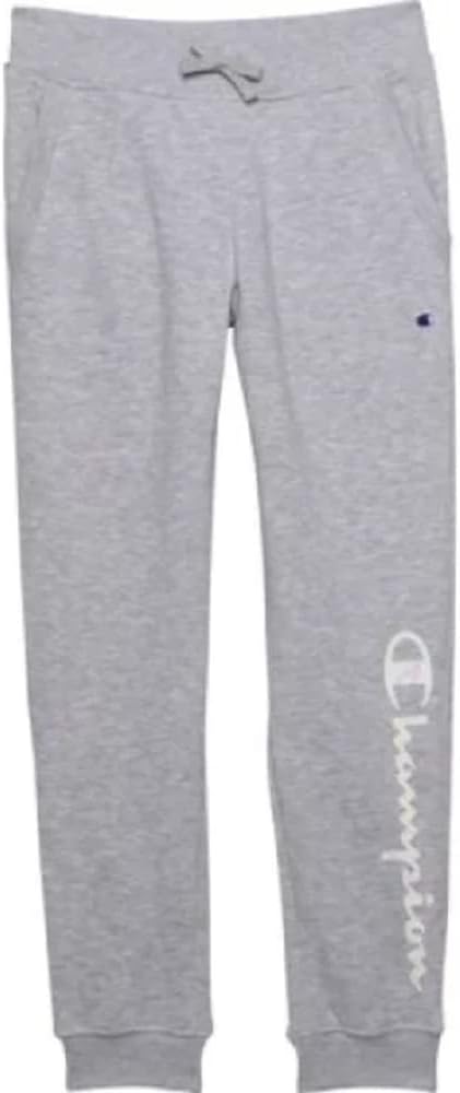 Champion Girls Paisley Fleece Joggers,Oxford Grey Heather, Medium