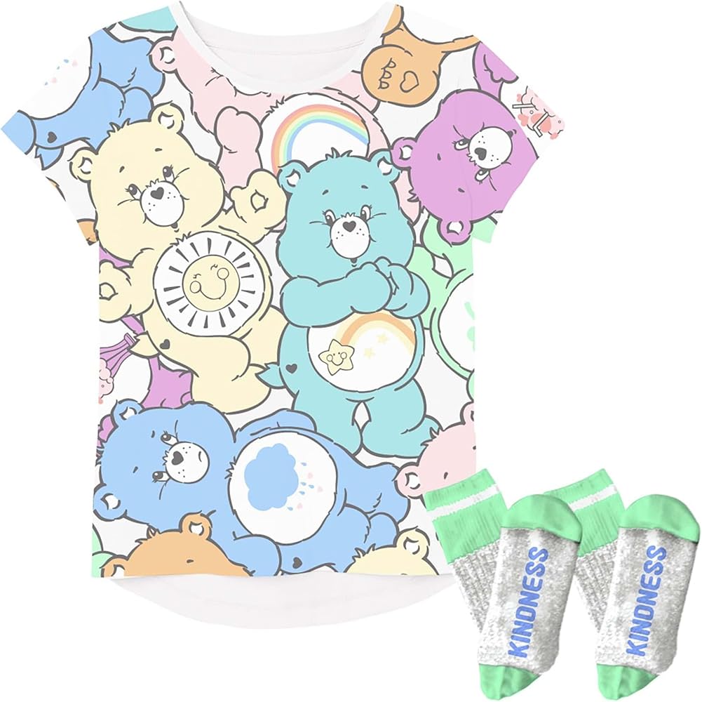 Freeze Girls AOP Care Bear Shirt & Sock Set, 6