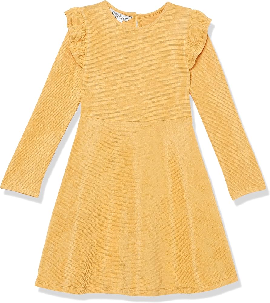 PIPPA & JULIE Girls' Long Sleeve Dress, Fit & Flare Silhouette