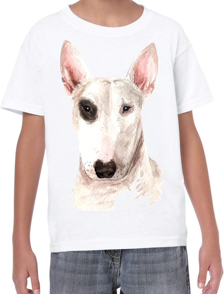 Pitbull Terrier Portrait Cute Dog Lovers Gift Kids T-Shirt