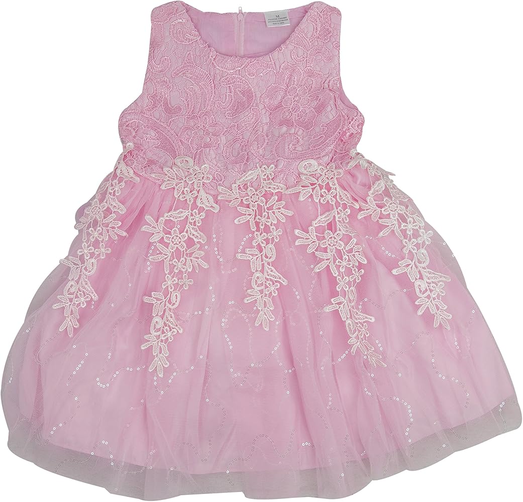 Little Girl Kids Sleeveless Floral Lace Tulle Summer Flower Girls Dress 2T-8