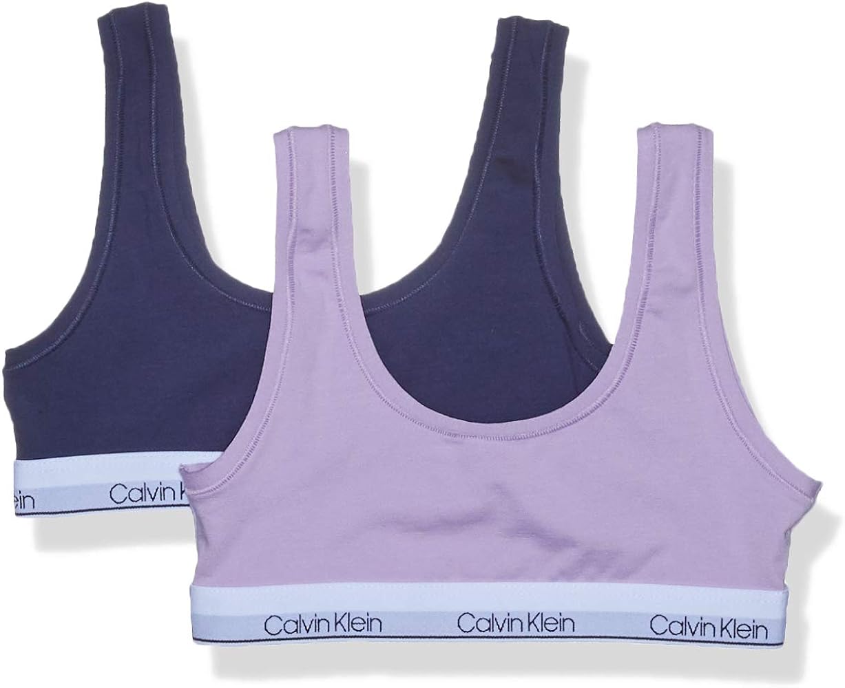 Calvin Klein Girls' Modern Cotton Bralette 2 Pack