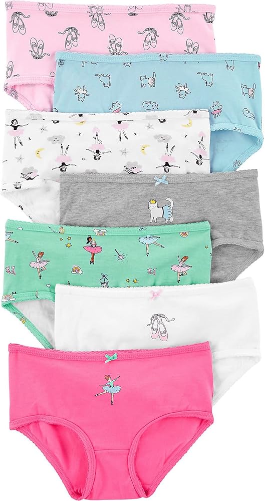 Carter's Little Girls 7-pk. Ballerina Brief Panties 6-6X Pink Multi