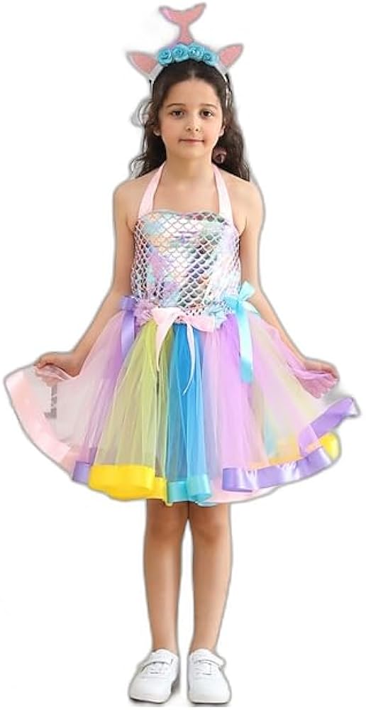 Kids Girls' Dress Color Block Short Sleeve Performance Sequins Tie Knot Active Adorable