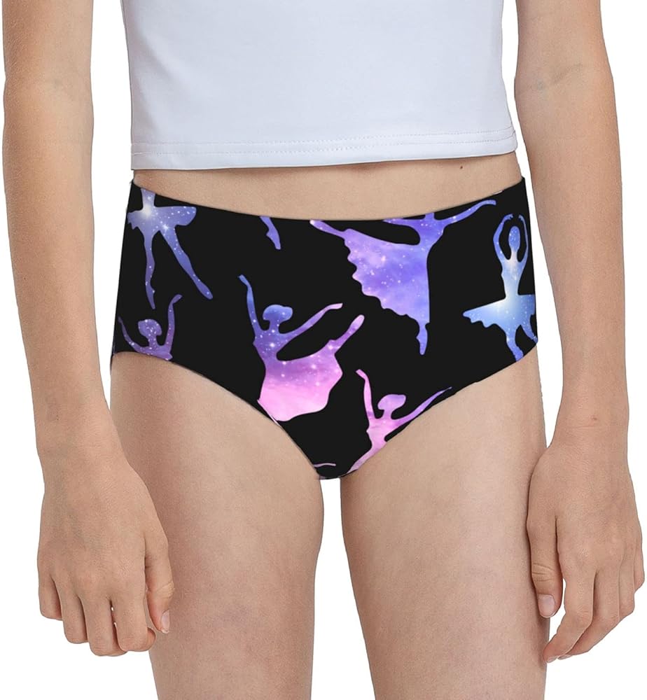 Augenstern Cotton Underwear Ballet Dance Galaxy Girls'Briefs Soft Underpants