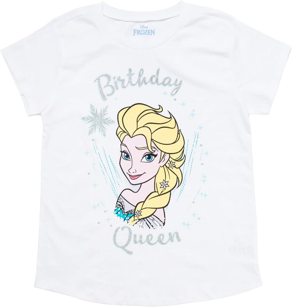 Disney Junior Birthday Girls T-Shirt Toddler to Big Kid Sizes (2T - 14-16)