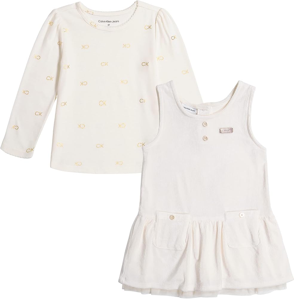 Calvin Klein Baby Girls 2 Pieces Jumper Set