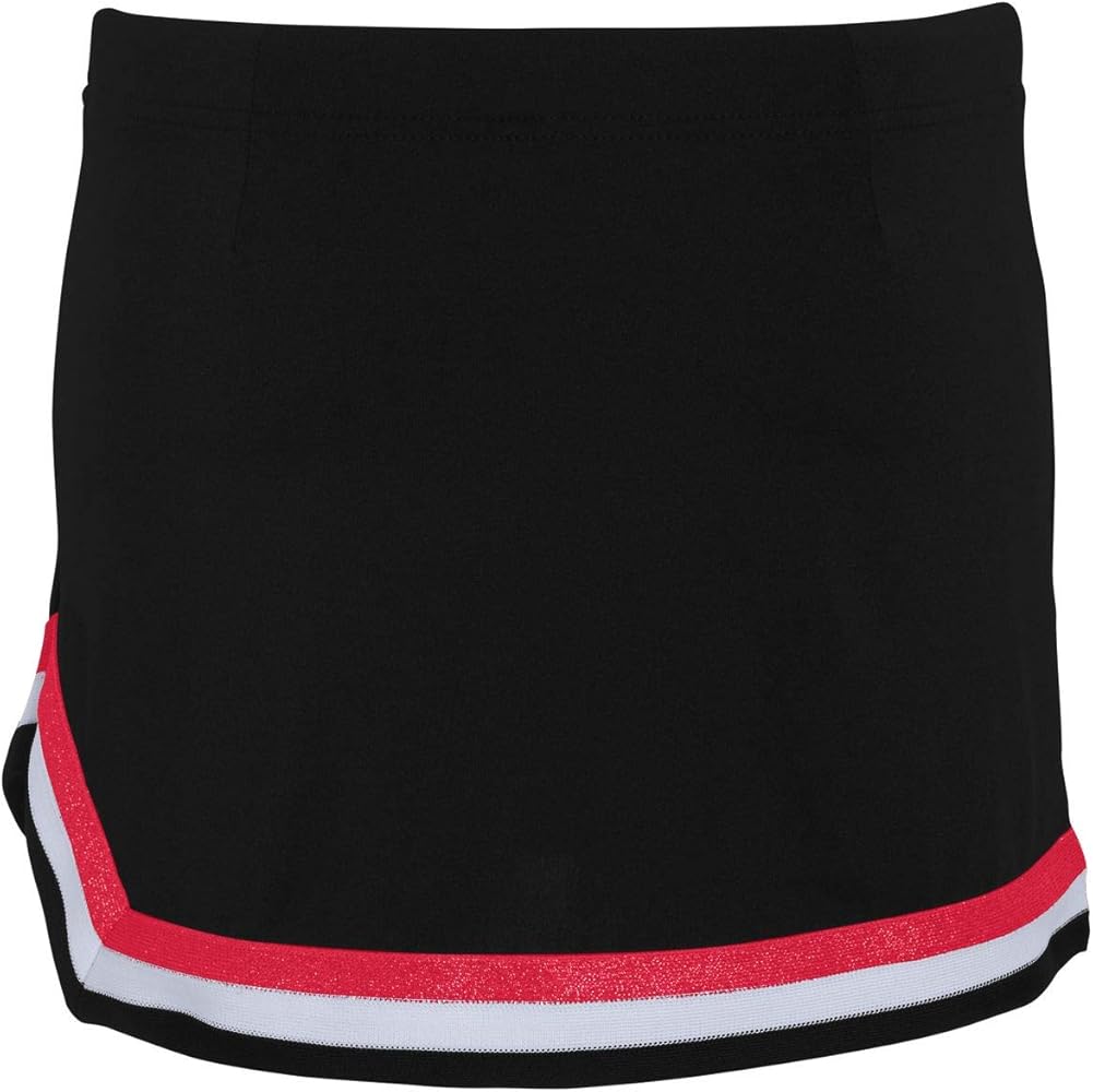 Augusta Sportswear Girls Pike Skirt S Black/Red/White